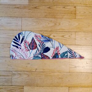 Serviette turban feuilles Roses