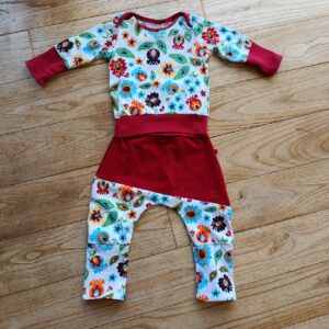 Ensemble évolutif bébé "Printemps"- Tee-shirt manches longues et legging