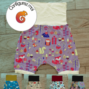 short bébé personnalisable - plusieurs versions en exemple