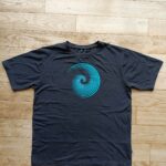 tee-shirt homme transfert spirale turquoise
