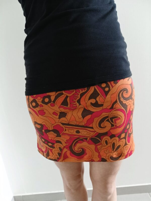 jupe évolutive compatible grossesse portée orange vintage