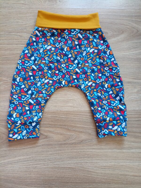 sarouel ronds colorés ceinture moutarde