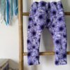 sarouel bébé évolutif fleurs violettes chevilles dépliées (fin de taille)