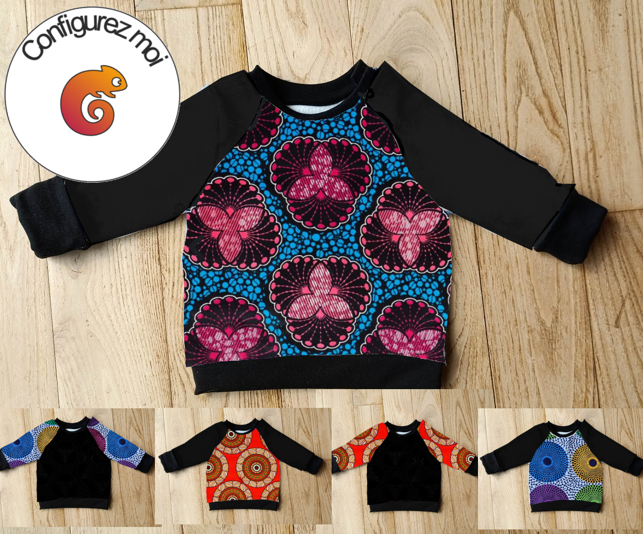 sweat wax à configurer (plusieurs exemple de sweat en photo)