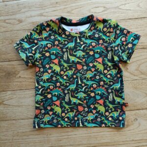 tee-shirt enfant tissu motifs dinosaures