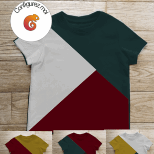photo du tee-shirt homme tricolore personnalisable