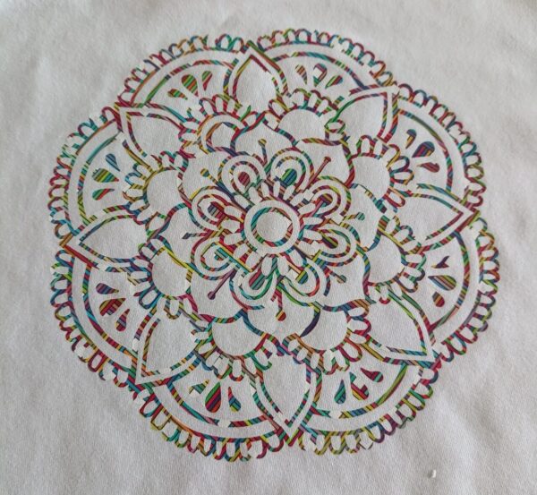 Débardeur femme dos croisé - Blanc / Mandala – Image 2
