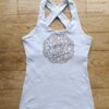 photo débardeur dos croisé - Blanc mandala
