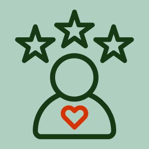 illustration bonhomme avec étoiles et coeur
