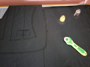 photo d'un patron de couture projeté
