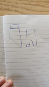 photo illustrative avec un croquis de vêtements