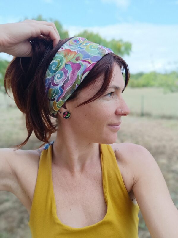 Bandeau cheveux coloré - Magenta / Multicolore – Image 3