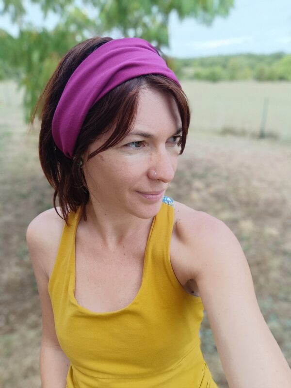 Bandeau cheveux coloré - Magenta / Multicolore – Image 2