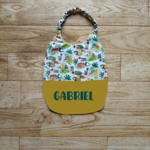 bavoir personnalisé prénom Gabriel typo Backso