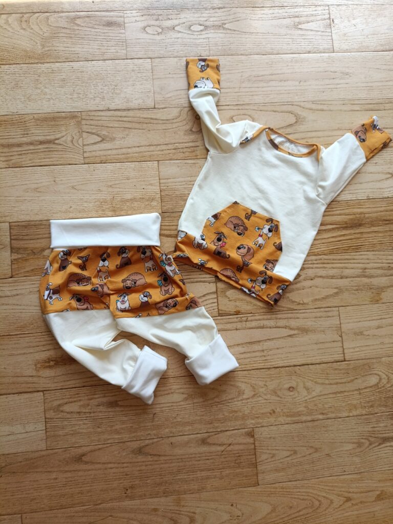 ensemble évolutif bébé motifs chiens