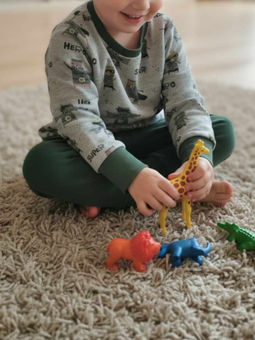 Sweat fin enfant – Animaux Super-Héros - évolutif et facile à enfiler