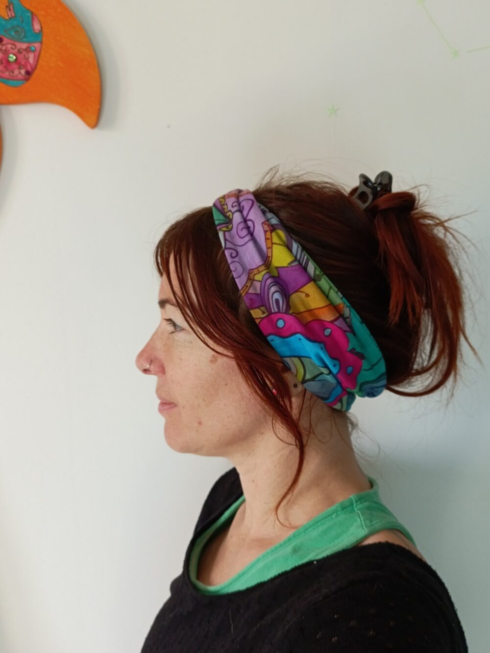 bandeau cheveux abstrait