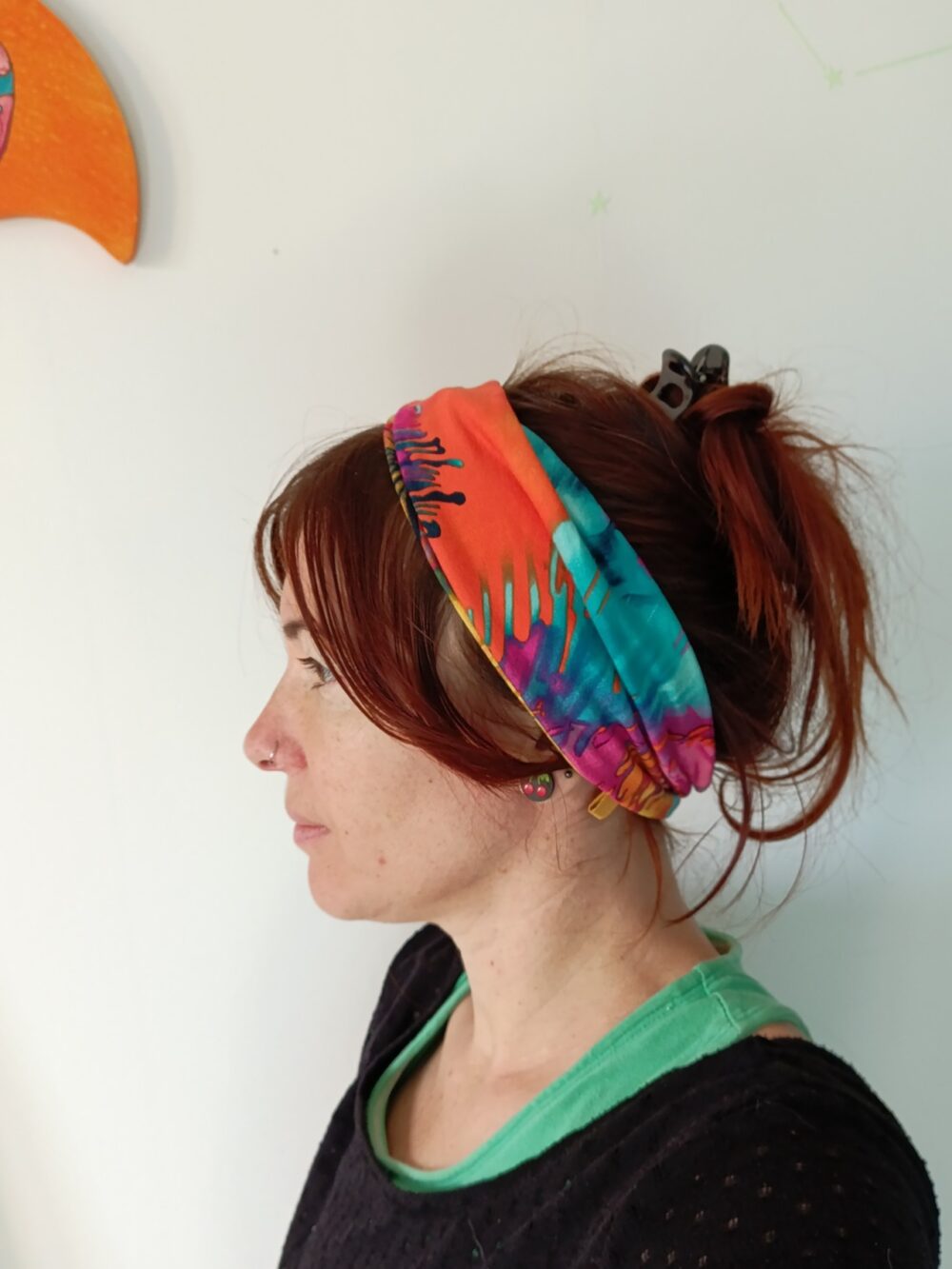 bandeau cheveux multicolore