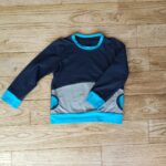 sweat enfant tricolore poches rondes