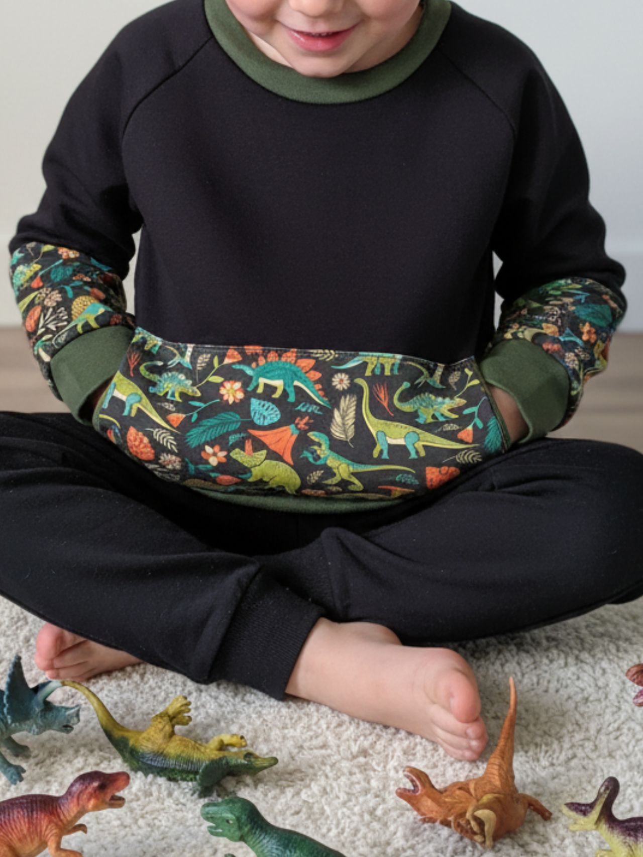 sweat dinosaure enfant porté