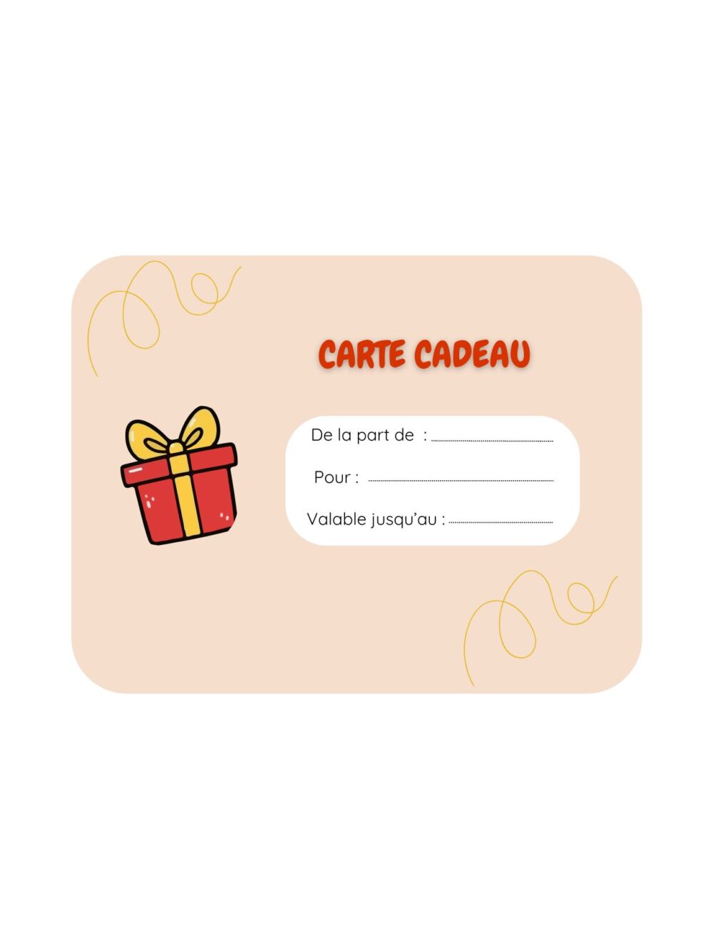 carte cadeau