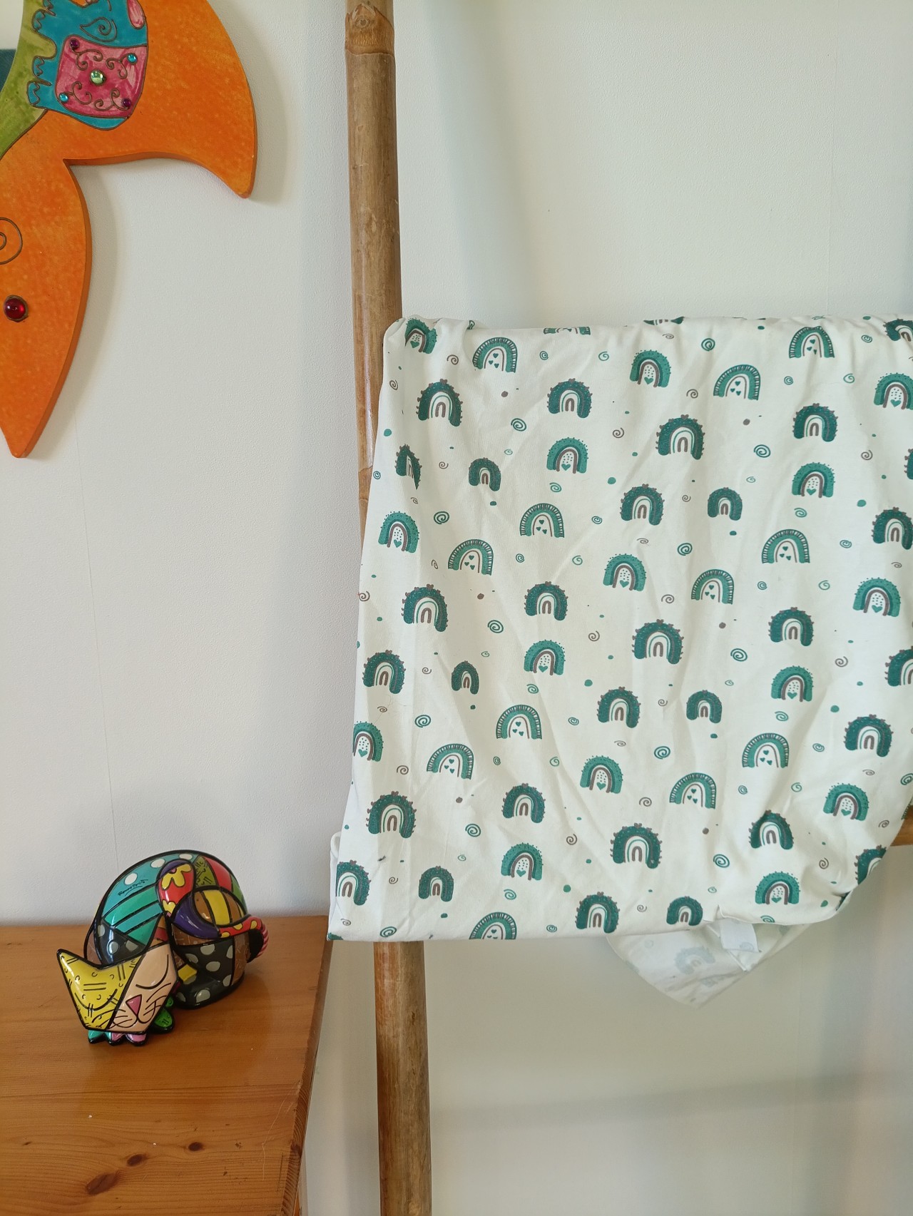 tissu jersey de coton arc en ciel