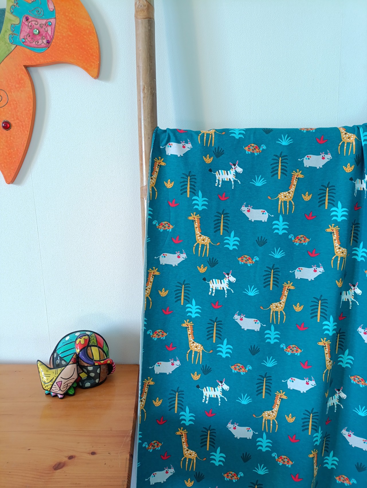 tissu jersey de coton animaux