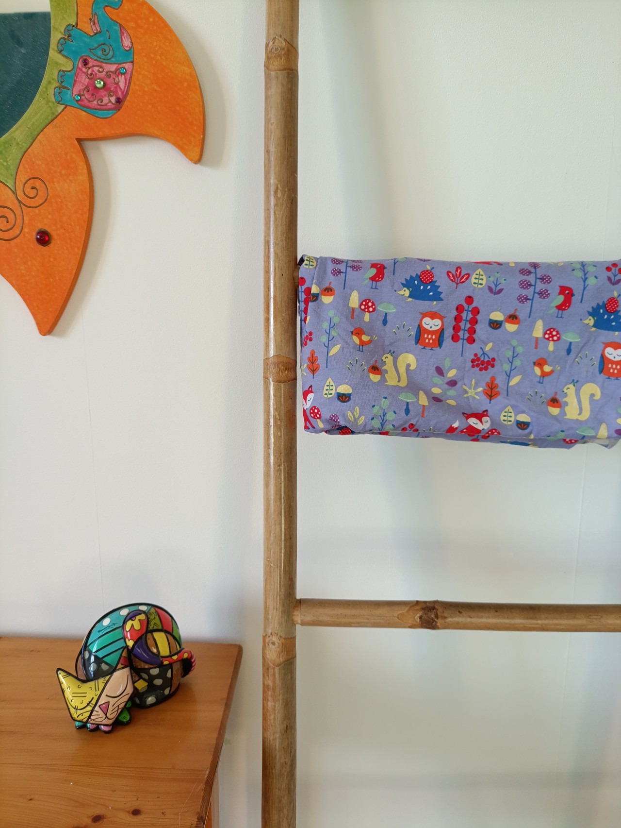 tissu jersey de coton renards mauve